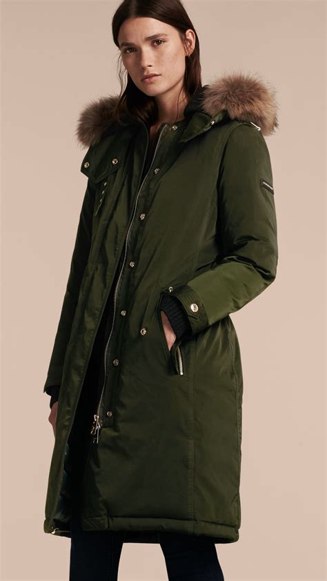 Burberry parka coats for women